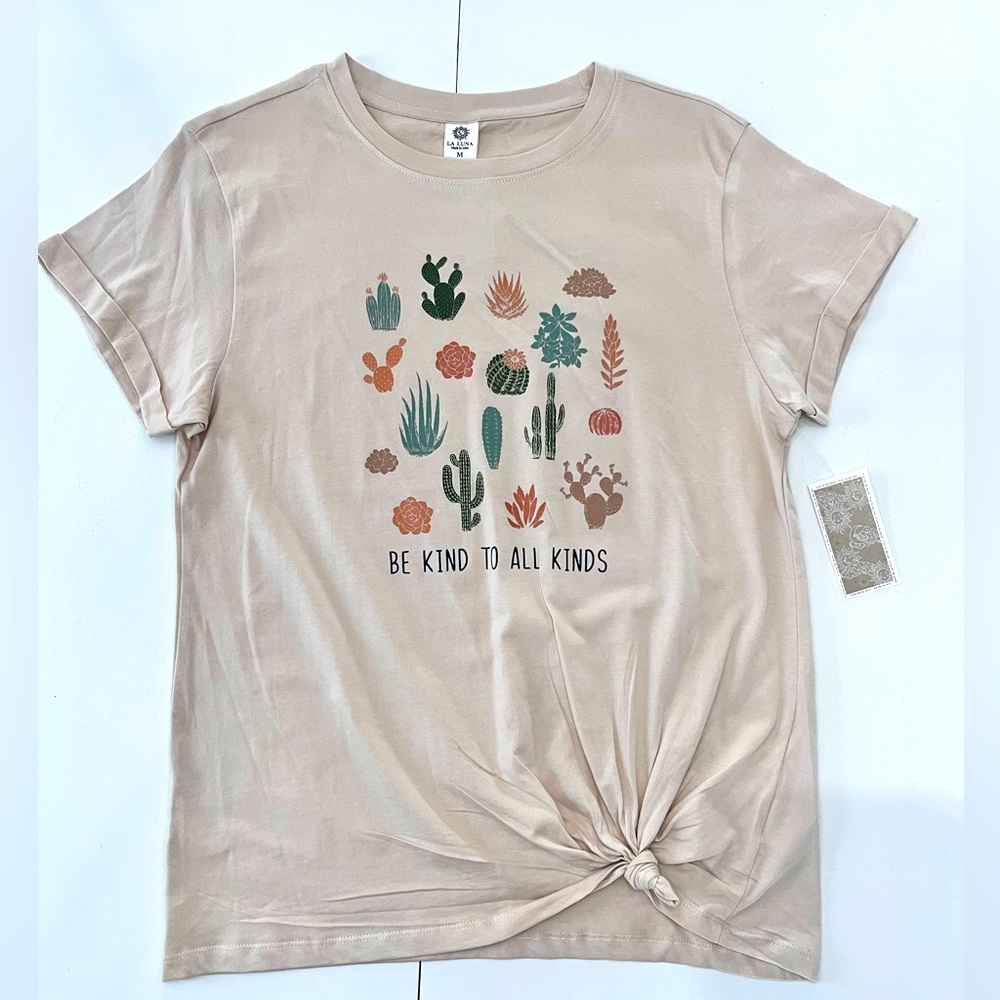 LA LUNA | Knotted Front Tee | NWT | Medium